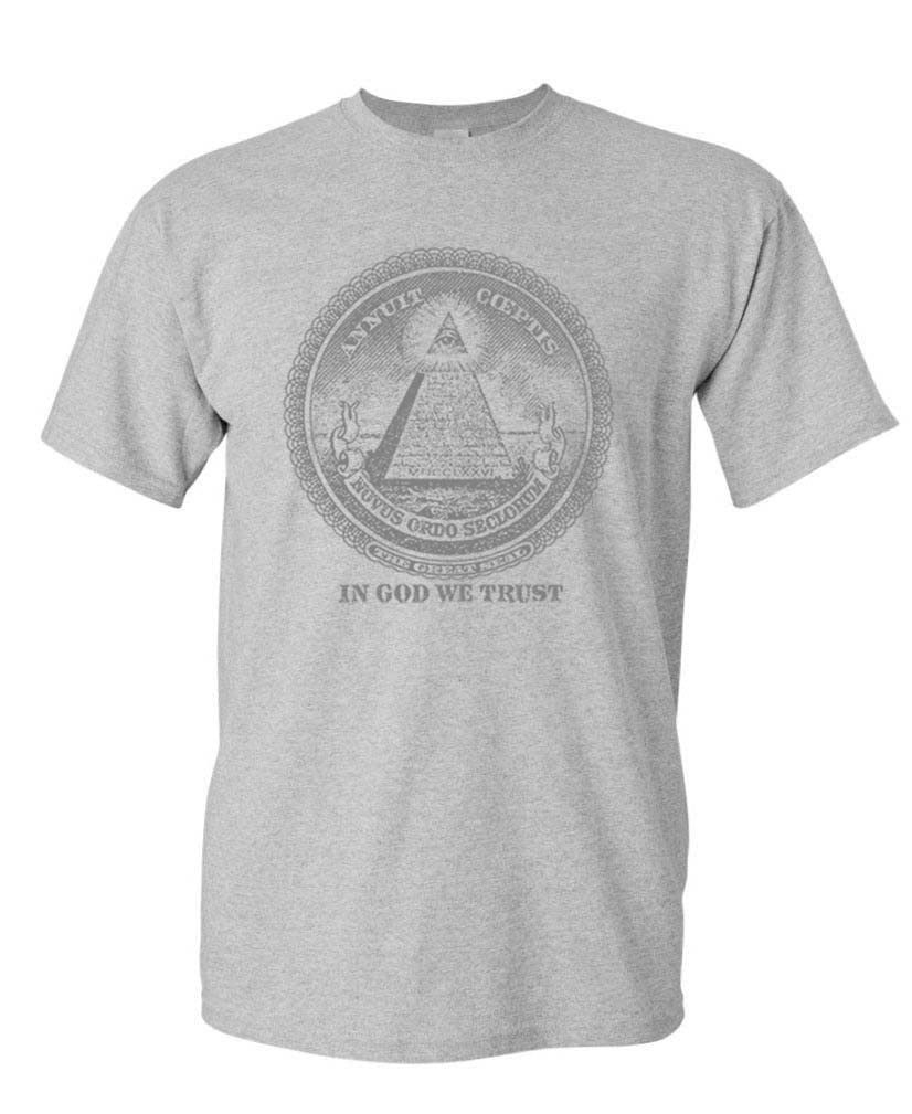 The Great Seal Pyramid Eye — Sport Gray T-Shirt — front