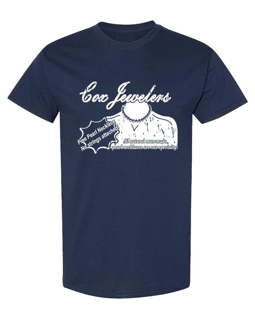 Cox Jewelers Funny Adult Humor — Navy T-Shirt — front