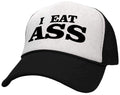 I Eat Ass — Black Trucker Hat — front