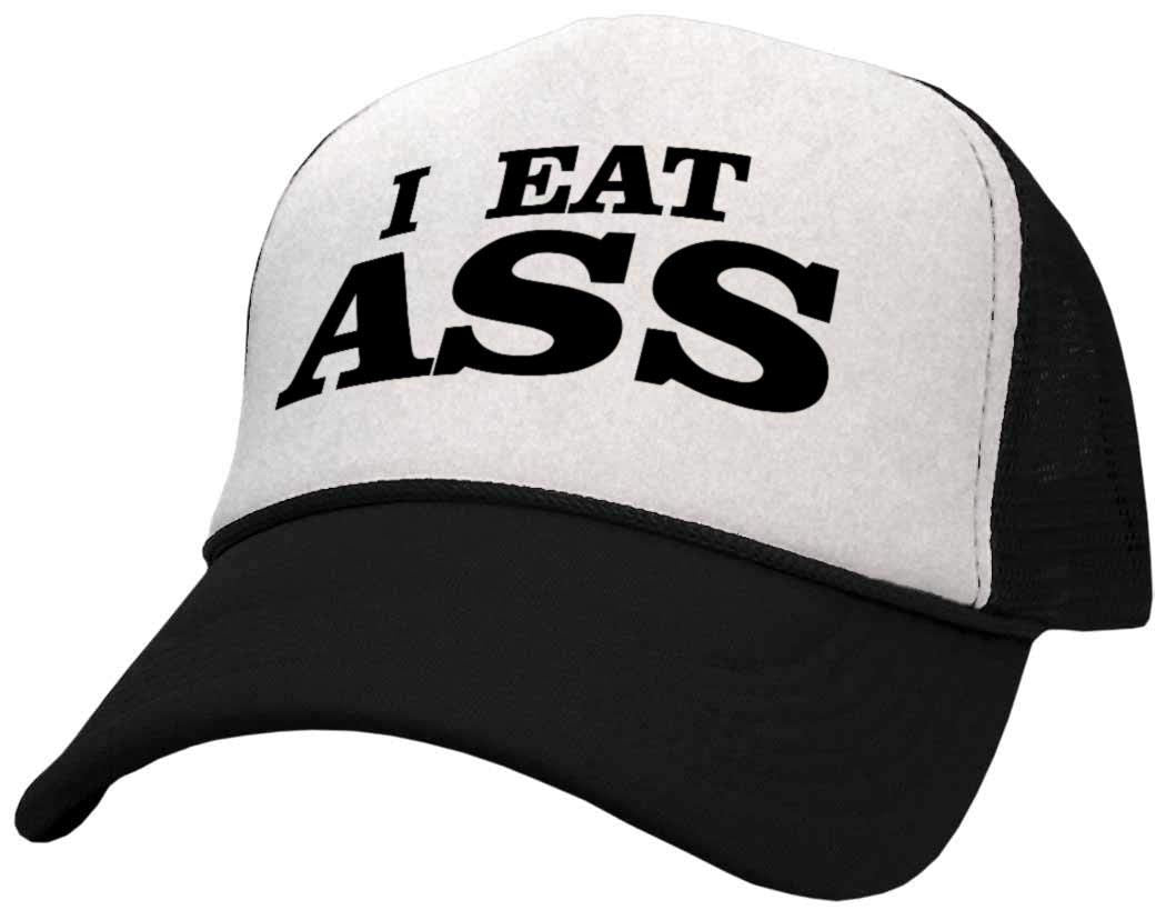 I Eat Ass — Black Trucker Hat — front