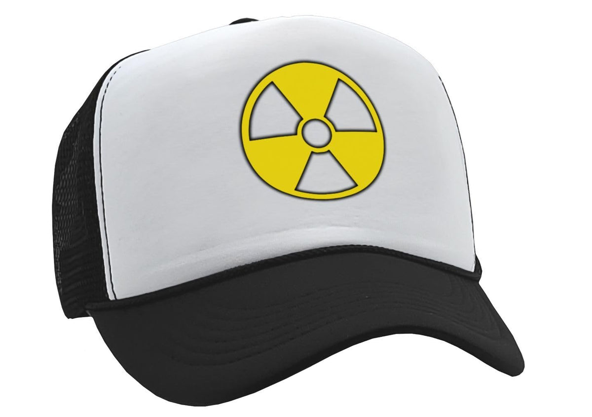 Radioactive Symbol — Black Trucker Hat — front