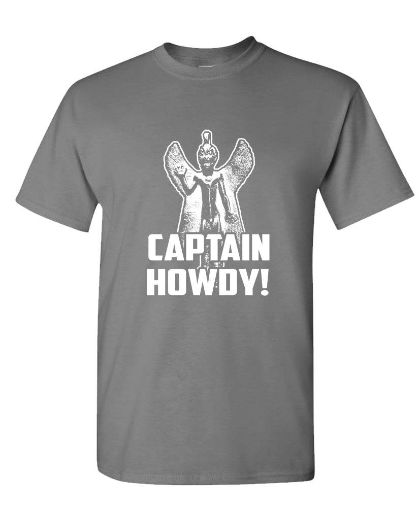 Captain Howdy Winged Figure — Charcoal T-Shirt — front