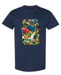 Tropical Birds — Navy T-Shirt — front