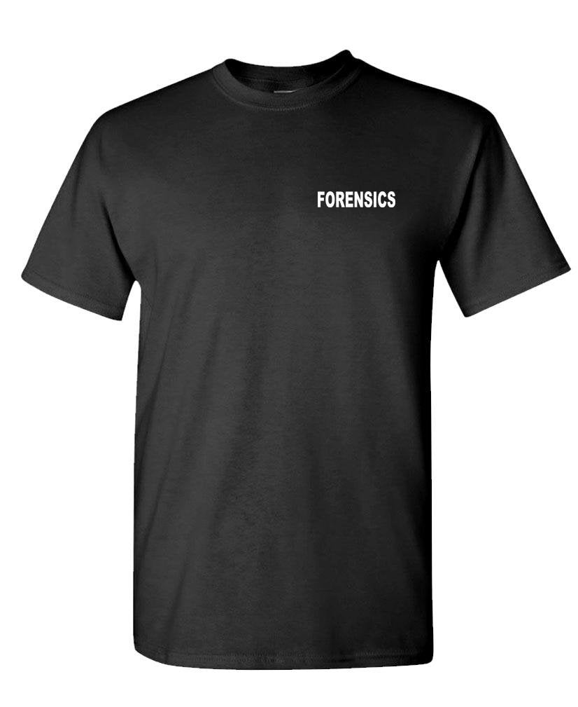 Forensics — Black T-Shirt — front