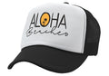 Aloha Beaches — Black Trucker Hat — front