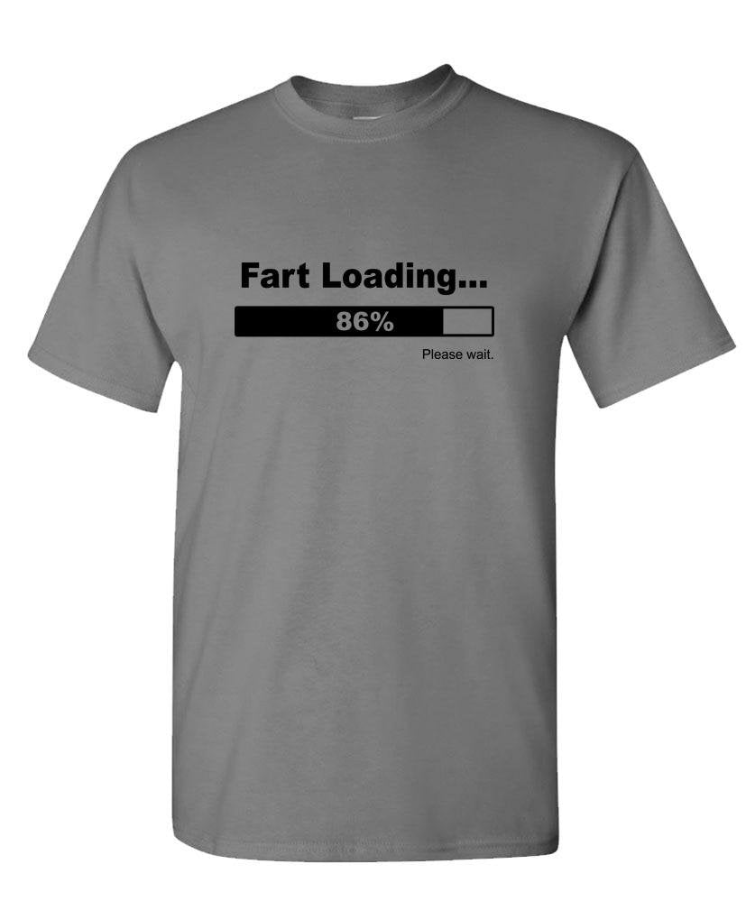 Fart Loading 86 Percent — Charcoal T-Shirt — front