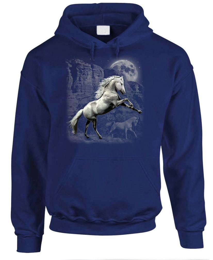 White Horse Wilderness — Navy Hoodie — front