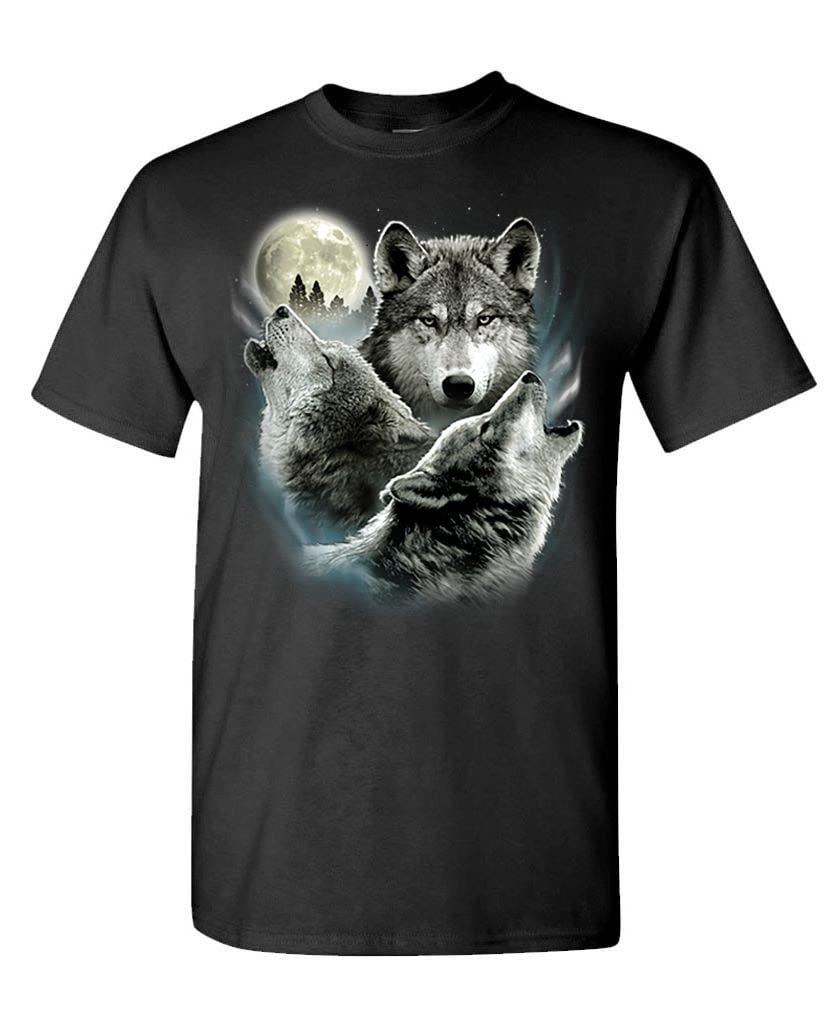 Howling in the Night — Black T-Shirt — front