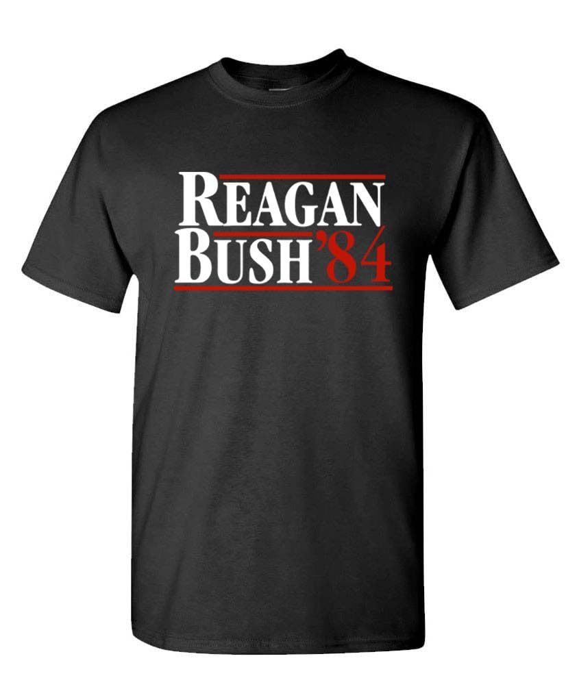 Reagan Bush 84 — black T-Shirt — front