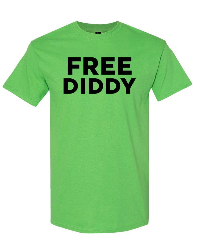 Free Diddy — Electric Green T-Shirt — front