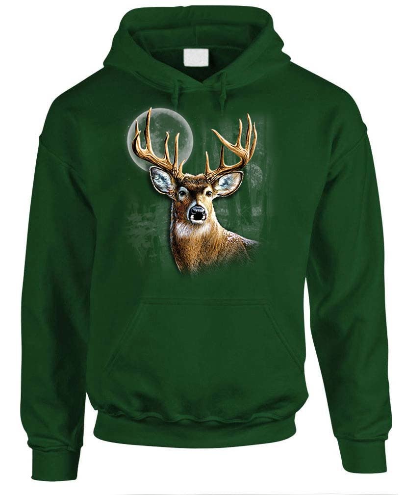 Whitetail Wilderness — Forest Green Hoodie — front
