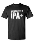 My Blood Type Is IPA — Black T-Shirt — front