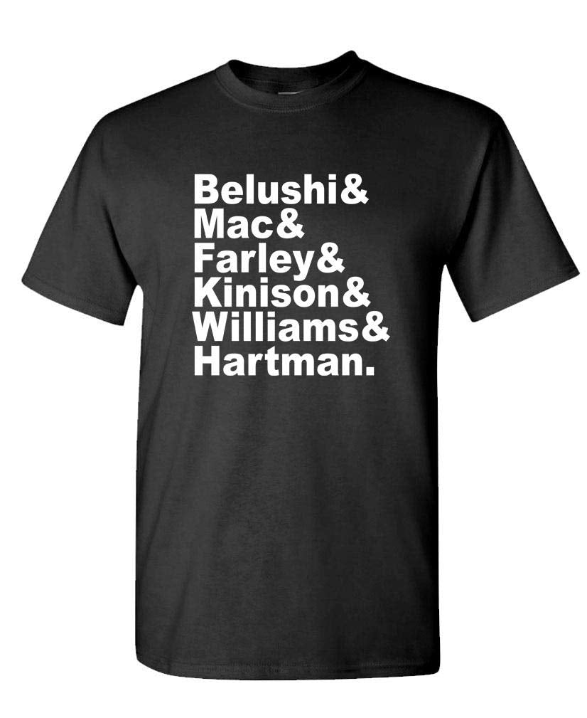 Comedy Legends Names — Black T-Shirt — front