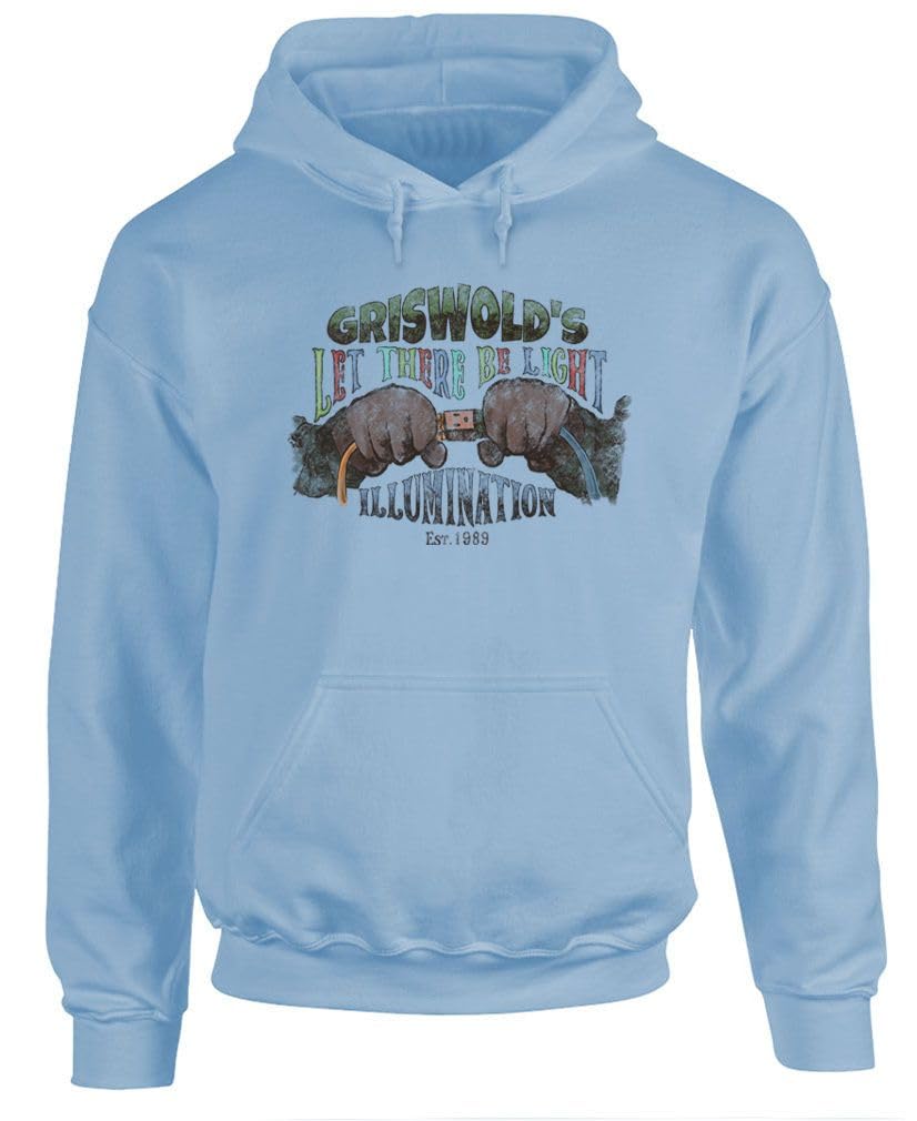 Griswold's Illumination Est. 1989 Funny Christmas — Light Blue Hoodie — front
