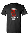 Red Solo Cup, Let's Have a Party — Black T-Shirt — front