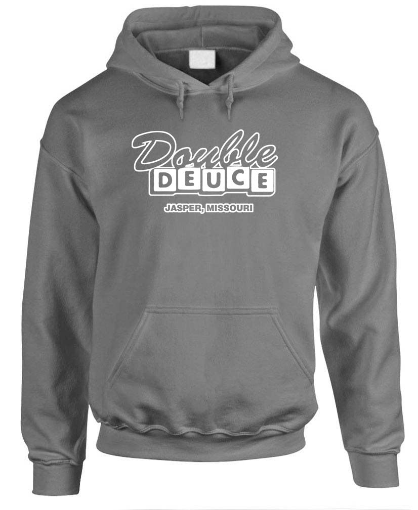 Double Deuce — Charcoal Hoodie — front