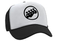 Bass Clef Pegs — Black Trucker Hat — front