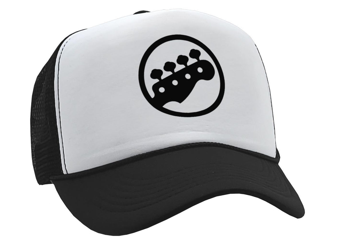 Bass Clef Pegs — Black Trucker Hat — front