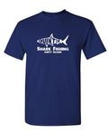 Quint's Shark Fishing — Navy T-Shirt — front