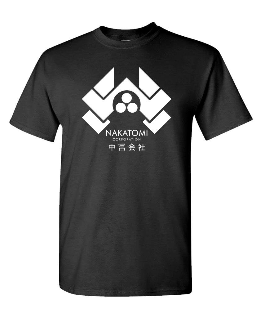 Nakatomi Corporation — Black T-Shirt — front