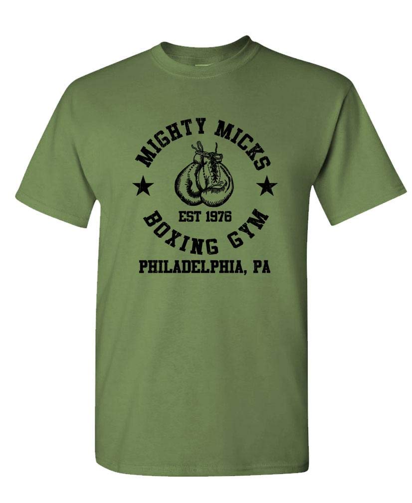 Mighty Mick's Boxing Gym — Military Green T-Shirt — front