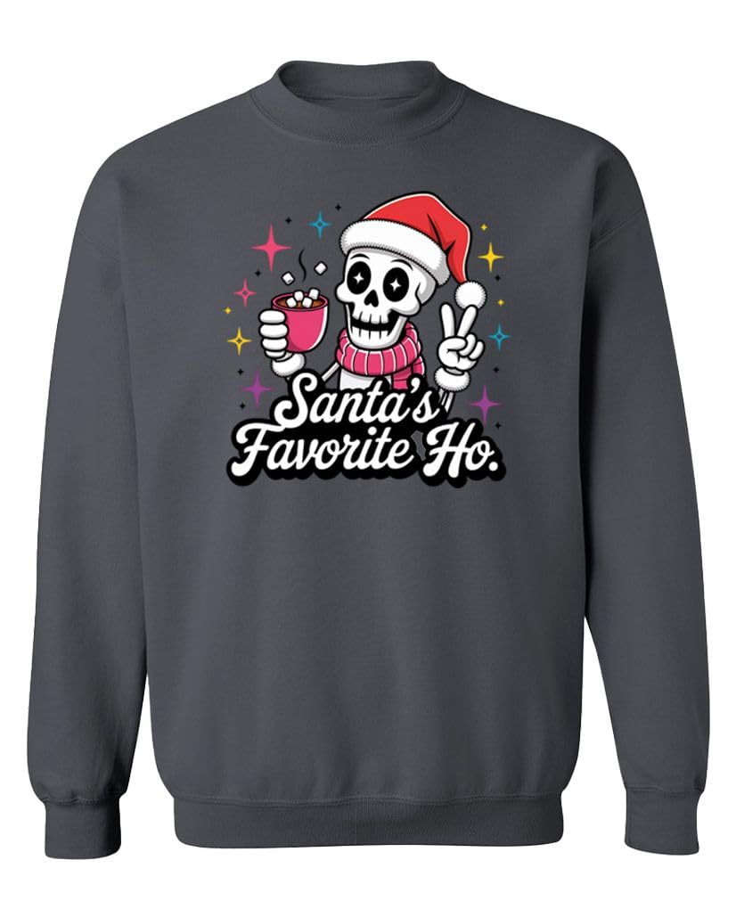 Santa's Favorite Ho — Charcoal Sweatshirt — front