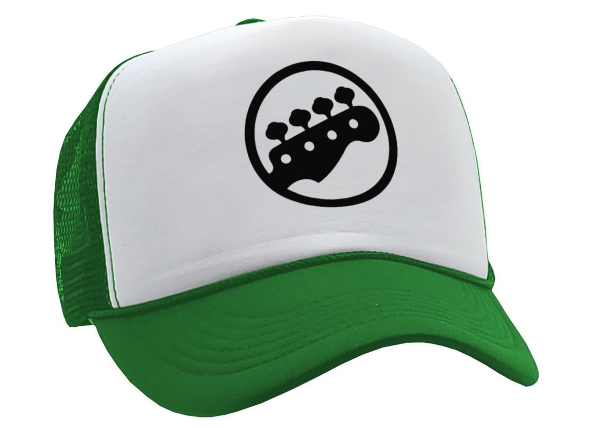 Bass Clef Pegs — Green Trucker Hat — front