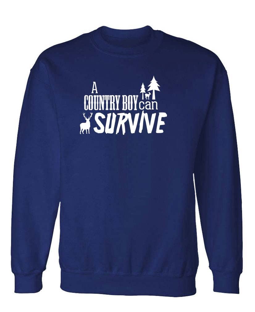 A Country Boy Can Survive — Navy Sweatshirt — front