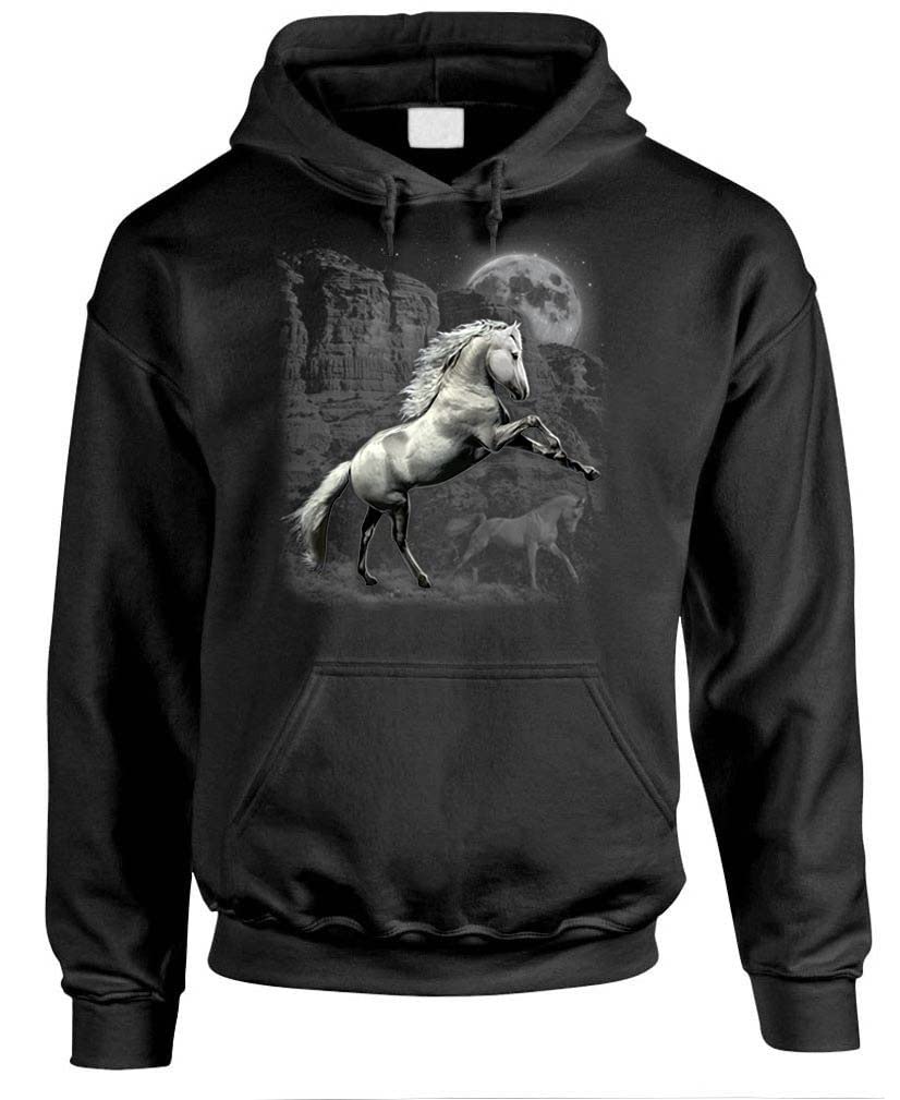 White Horse Wilderness — Black Hoodie — front