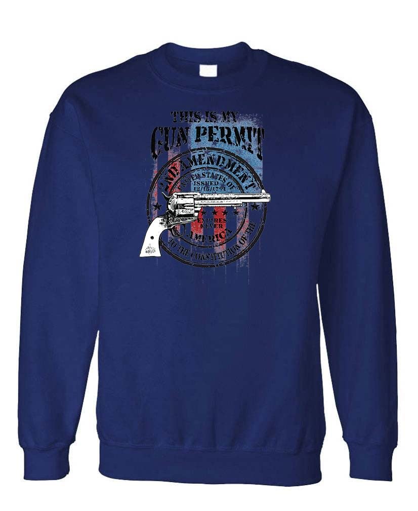 This Is My Gun Permit — Navy Sweatshirt — front