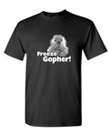 Freeze Gopher — Black T-Shirt — front