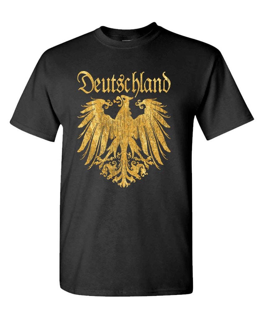 Deutschland Golden Eagle — Black T-Shirt — front