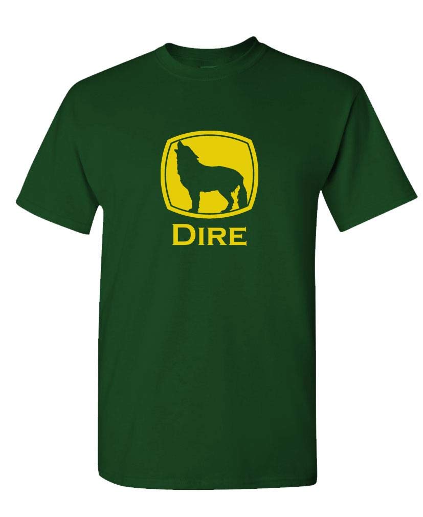 Dire Wolf Emblem — Forest Green T-Shirt — front