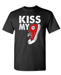 Kiss My Sneaker — Black T-Shirt — front
