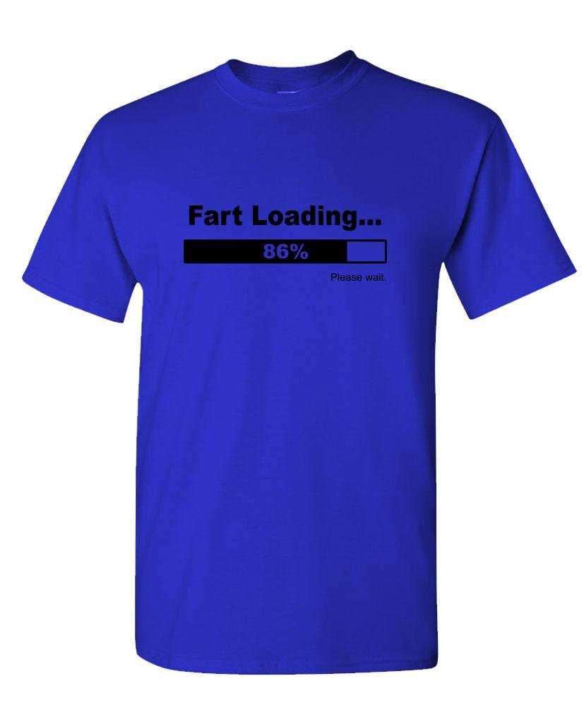 Fart Loading 86 Percent — Royal Blue T-Shirt — front