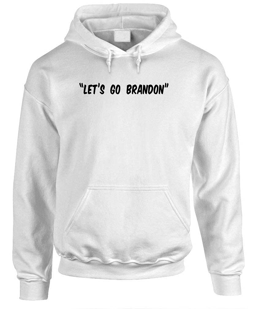 Let's Go Brandon — White Hoodie — front
