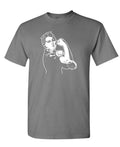 Rosie Riveter Illustration — Charcoal T-Shirt — front