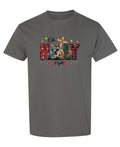 Oh Holy Night Nativity — Charcoal T-Shirt — front
