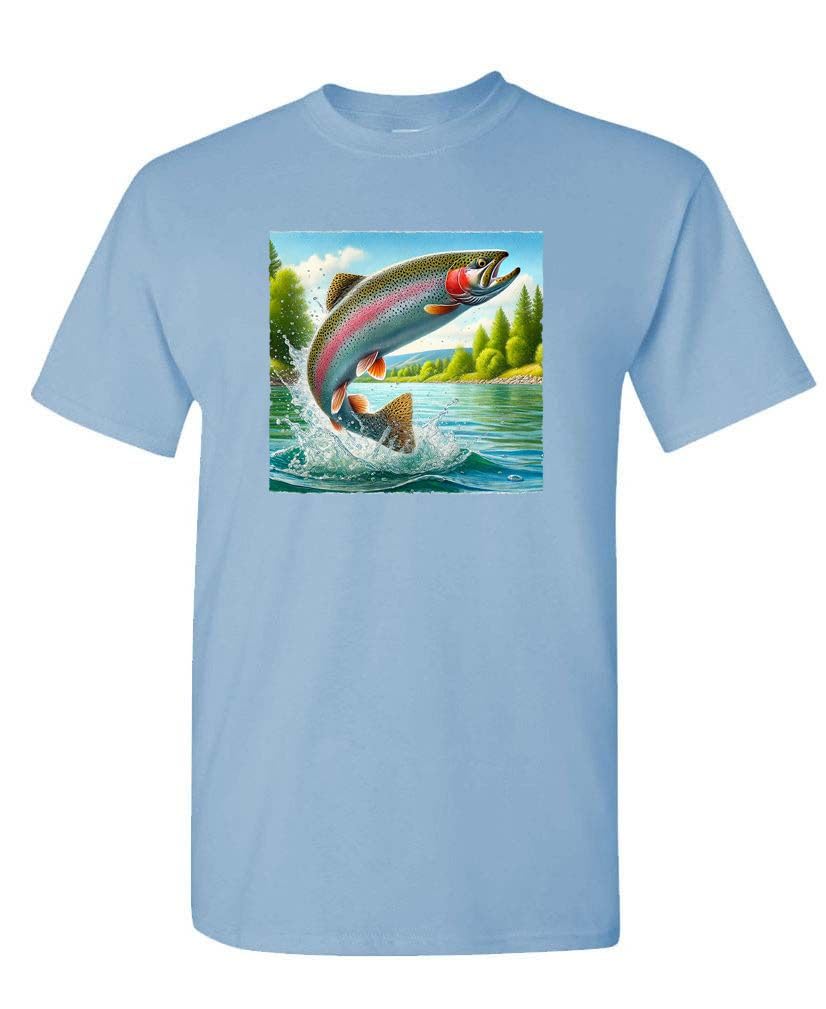 Rainbow Trout — Light Blue T-Shirt — front