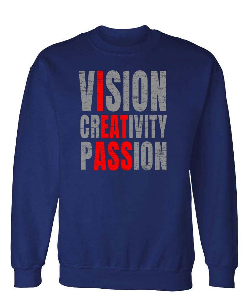 Vision Creativity Passion — Navy Sweatshirt — front