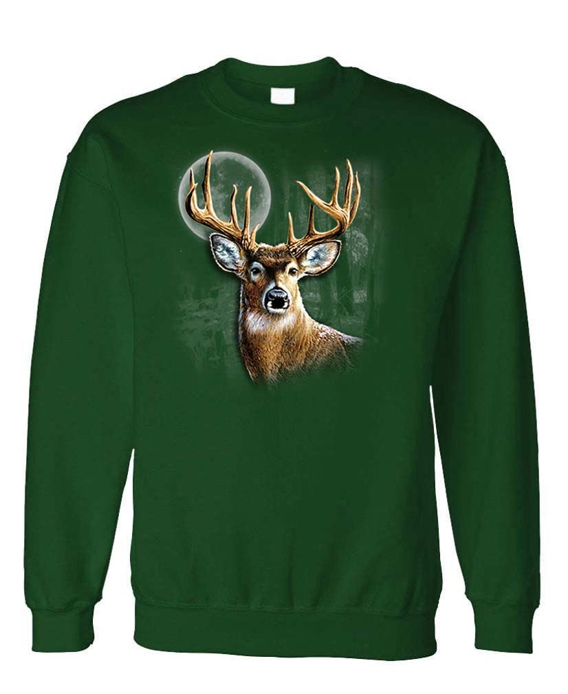 Whitetail Wilderness — Forest Green Sweatshirt — front