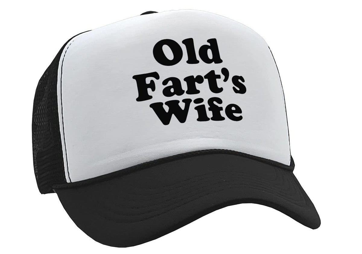 Old Fart's Wife — Black Trucker Hat — front