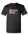 Reagan Bush 84 — Black T-Shirt — front