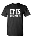 It Is What It Is — Black T-Shirt — front