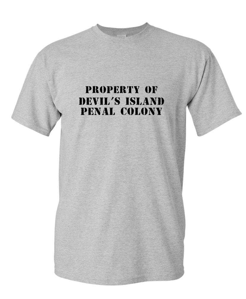 Devil’s Island Penal Colony — Sport Gray T-Shirt — front