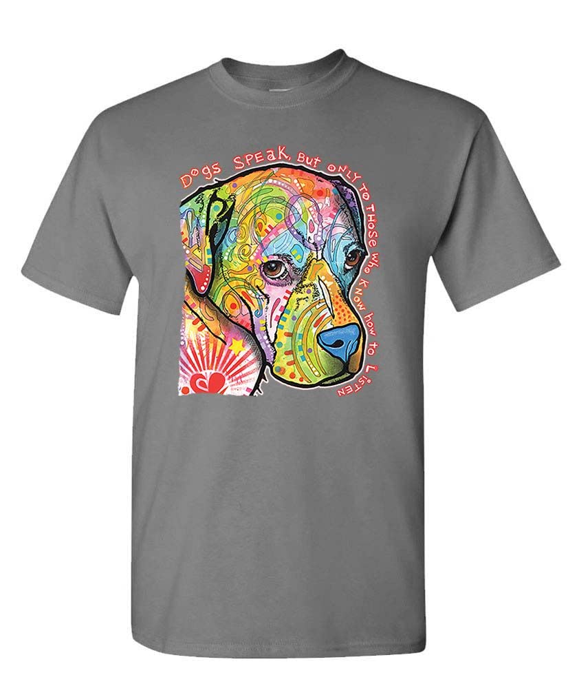 Dogs Speak to Those Who Listen — Charcoal T-Shirt — front