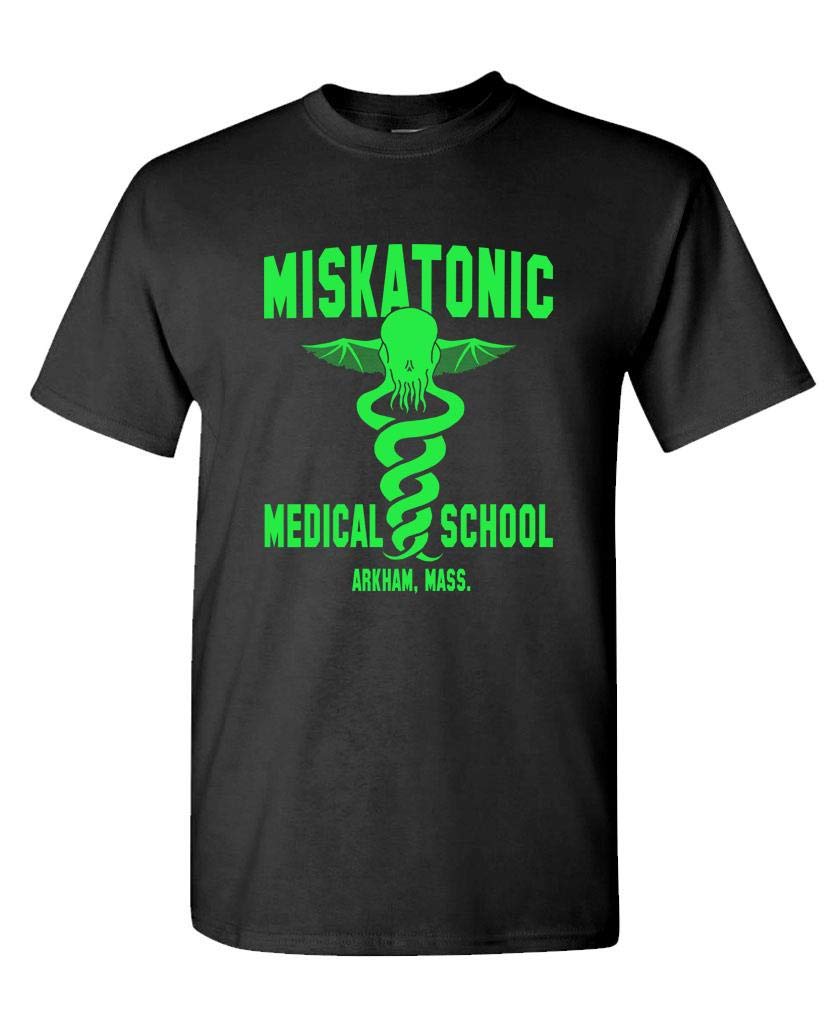 Miskatonic Medical School — Black T-Shirt — front