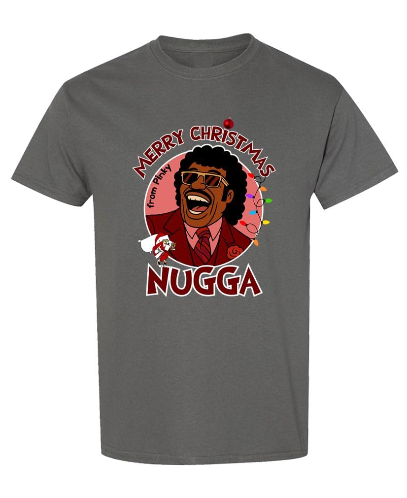 Merry Christmas Nugga — Charcoal T-Shirt — front