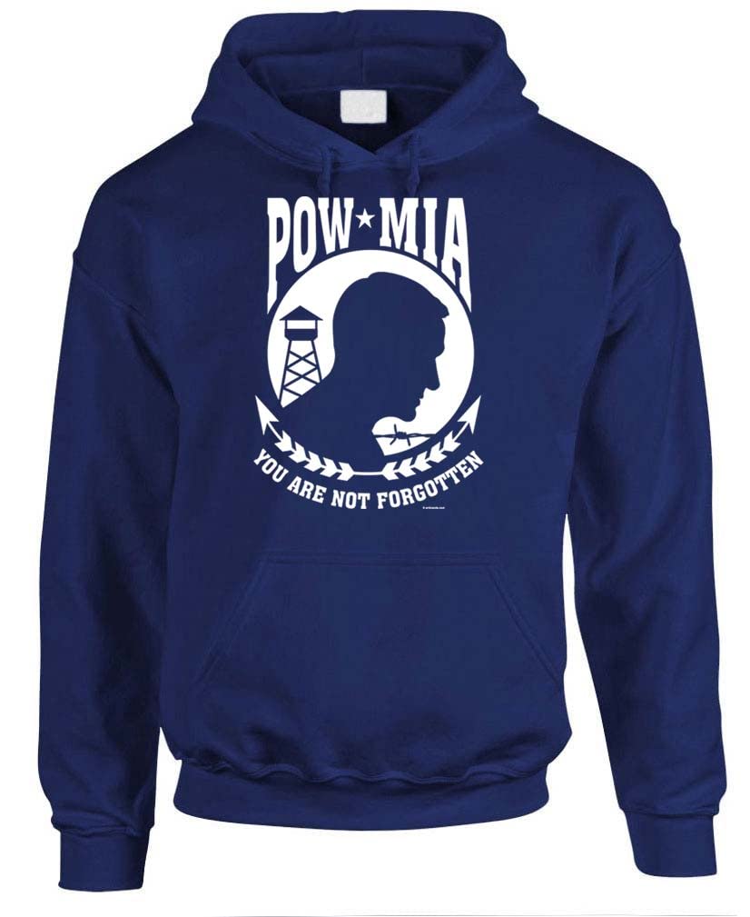POW MIA You Are Not Forgotten — Navy Hoodie — front
