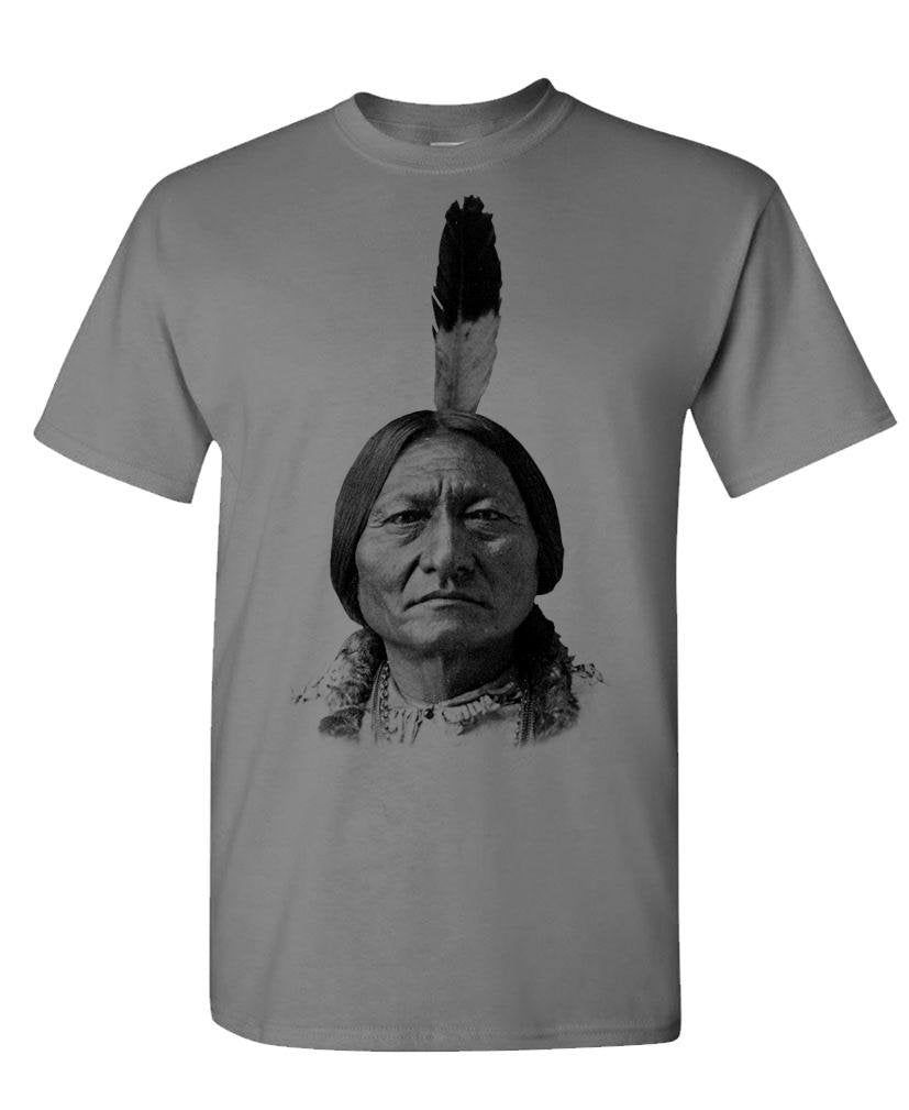 Sitting Bull Portrait — Charcoal T-Shirt — front